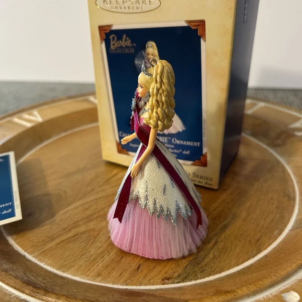Hallmark Barbie Ornament NEW 2005 edition 6th in series pink dress
